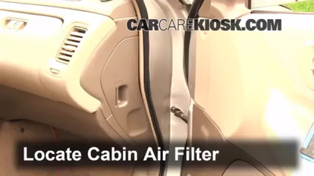 1999 Honda Accord LX 3.0L V6 Sedan (4 Door) Air Filter (Cabin) Replace